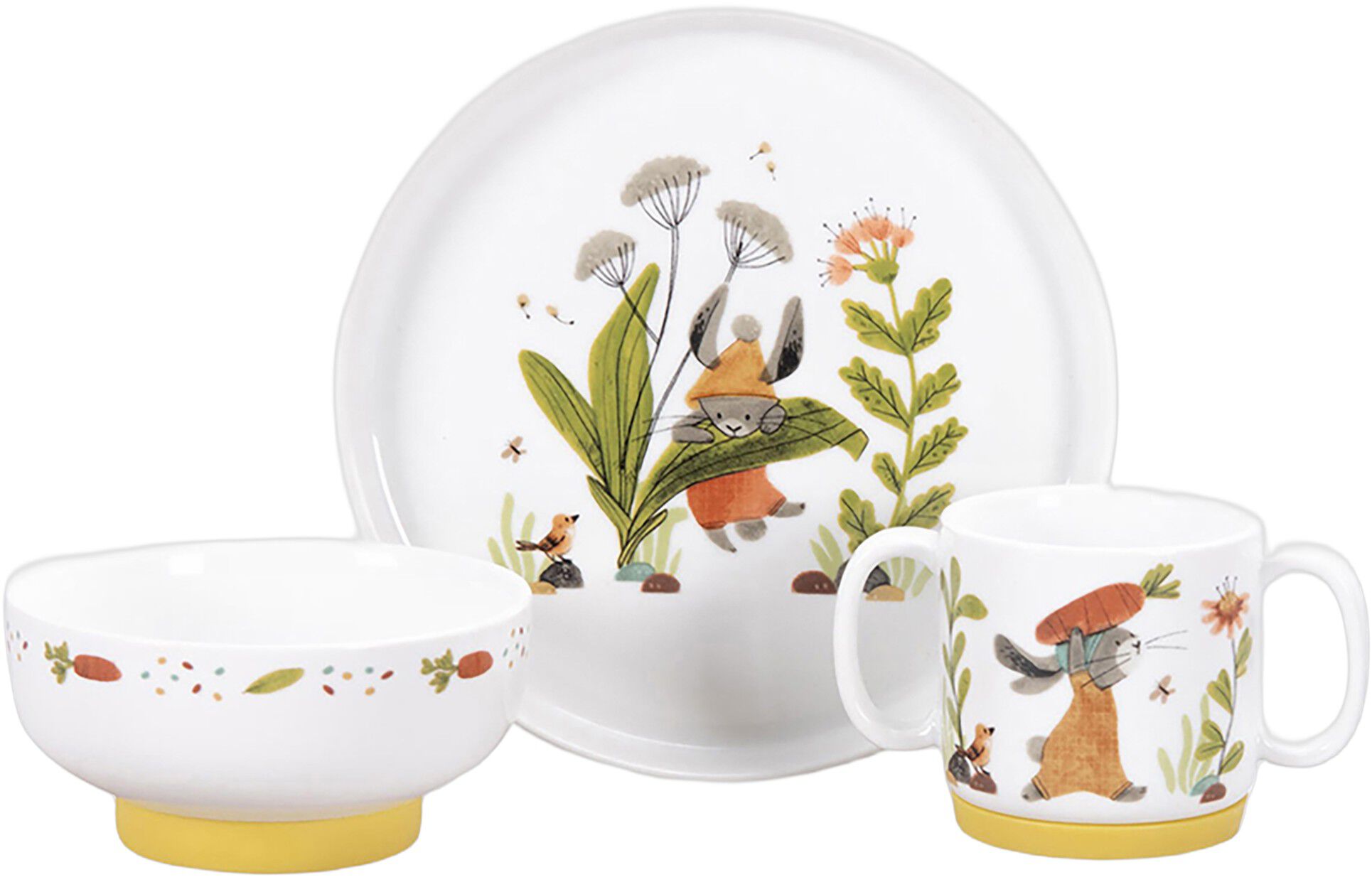 Moulin Roty - Spises&aelig;t - Porcel&aelig;n - Trois Petits Lapins