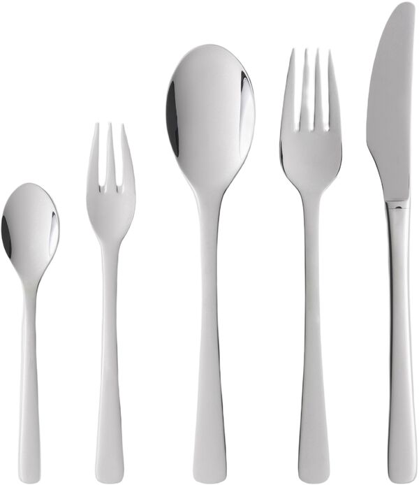 Bestickset Steel Line 60 delar Blankt stål