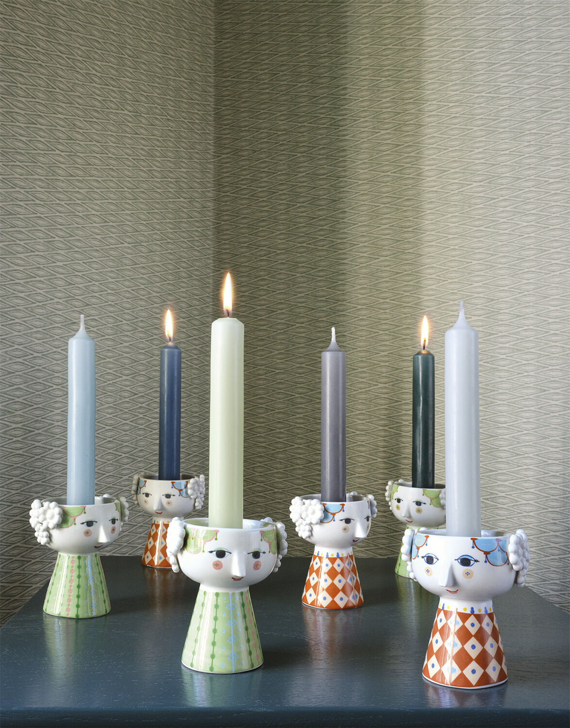 Eva Lysestage lys gr&oslash;n H9,5