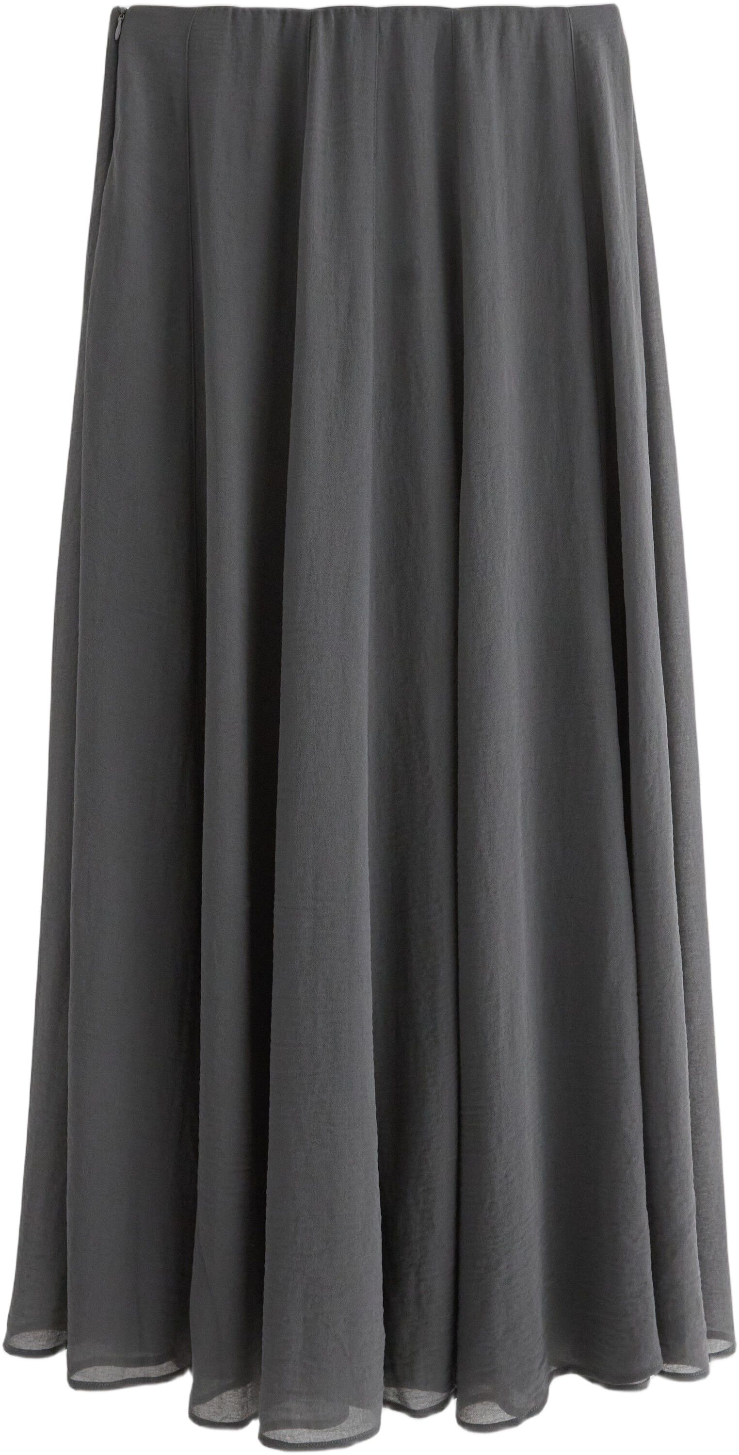 Volumin&ouml;s maxikjol i chiffong med r