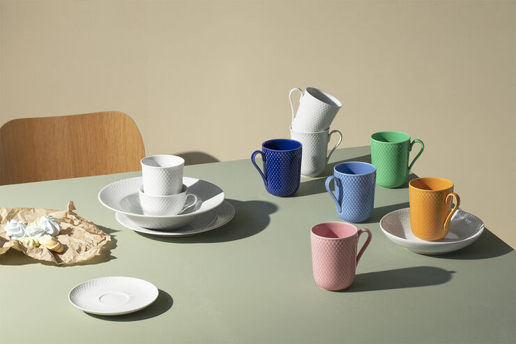 Rhombe Color Krus med hank 33 cl grøn porcelæn