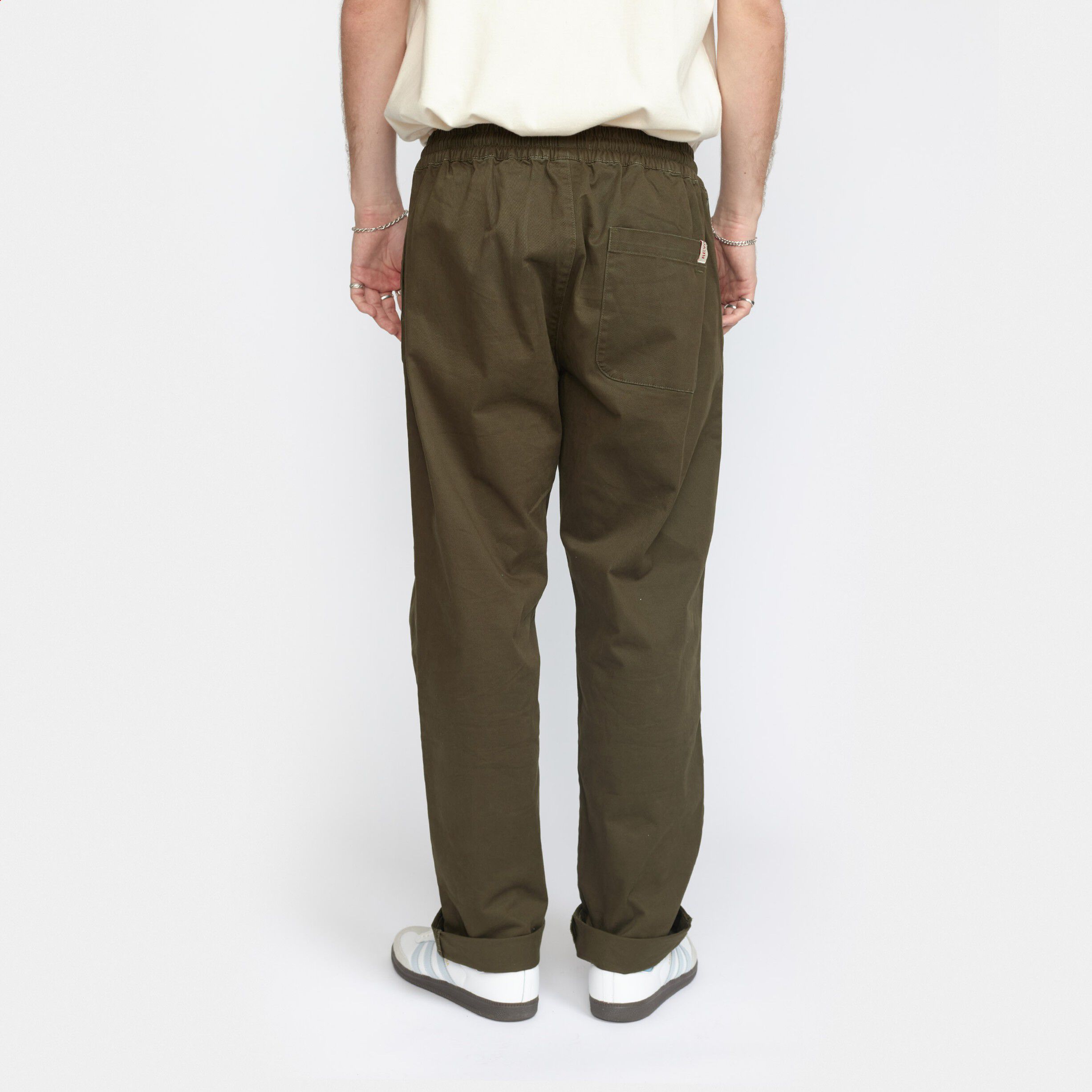 Casual trousers with elastic waist