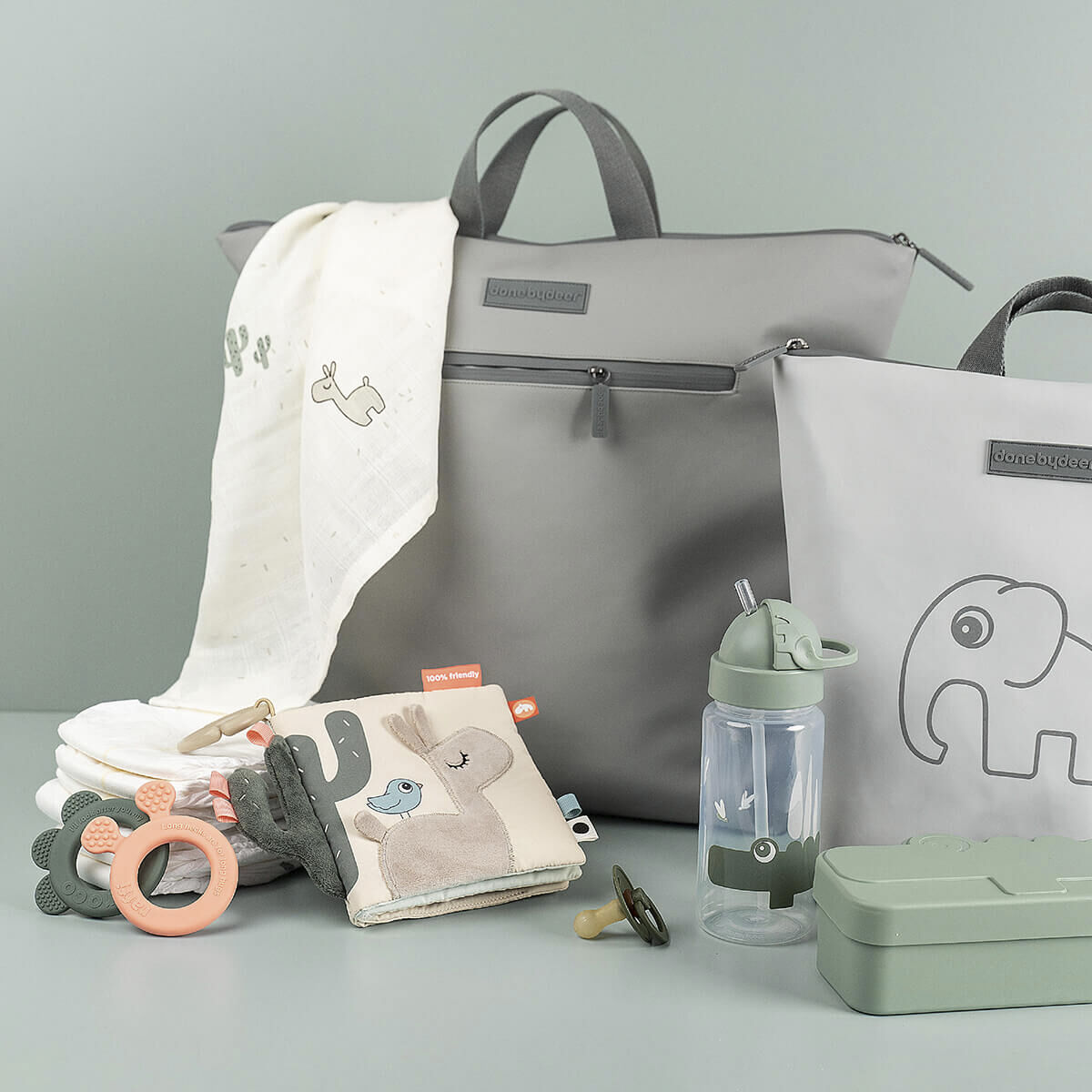 Drikkedunk m/ suger&oslash;r Croco Gr&oslash;n