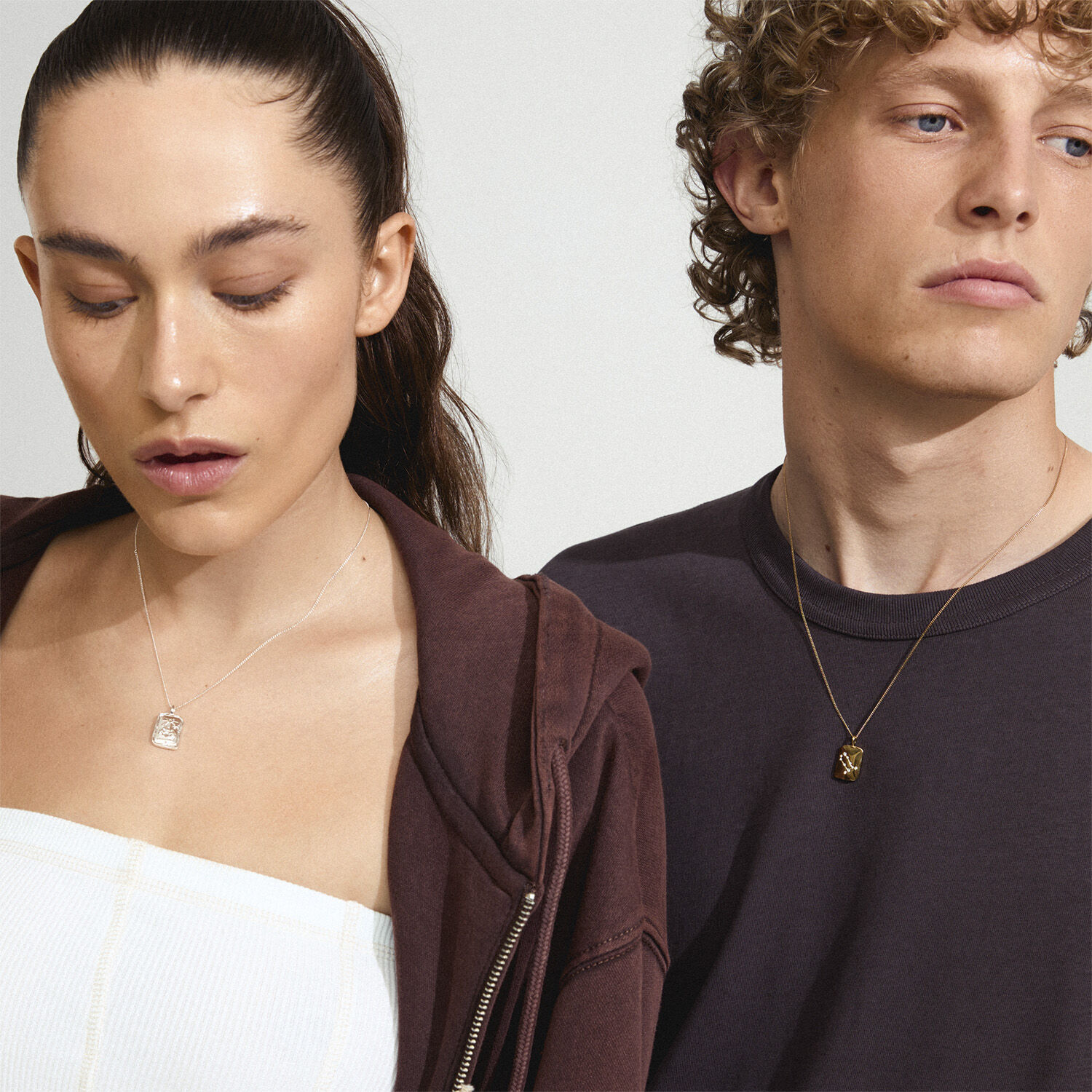 GEMINI recycled Zodiac Sign necklace, silver-plated