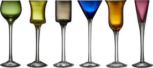 Lyngby Glas Snapsglas 6 st sorterade färger