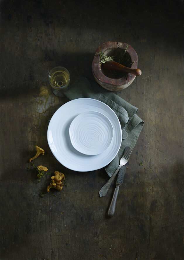 "Tallerken flat Boulogne 21 cm Hvit"