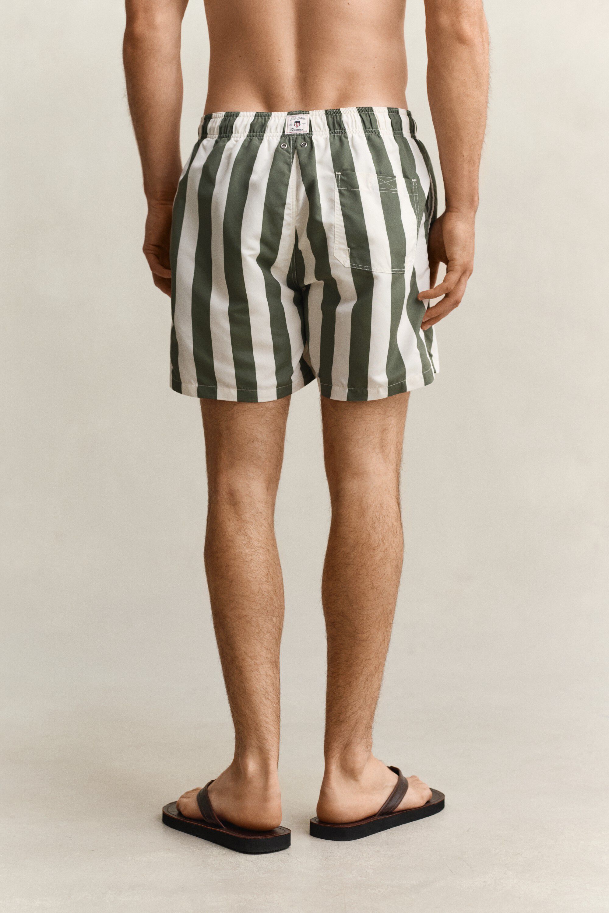 BLOCK STRIPED SWIM SHORTS