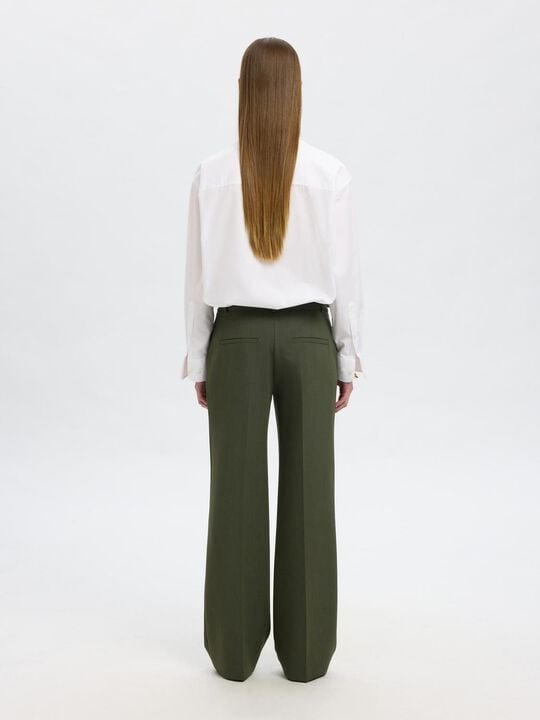 Slfrita Mw Wide Pant Mel Noos