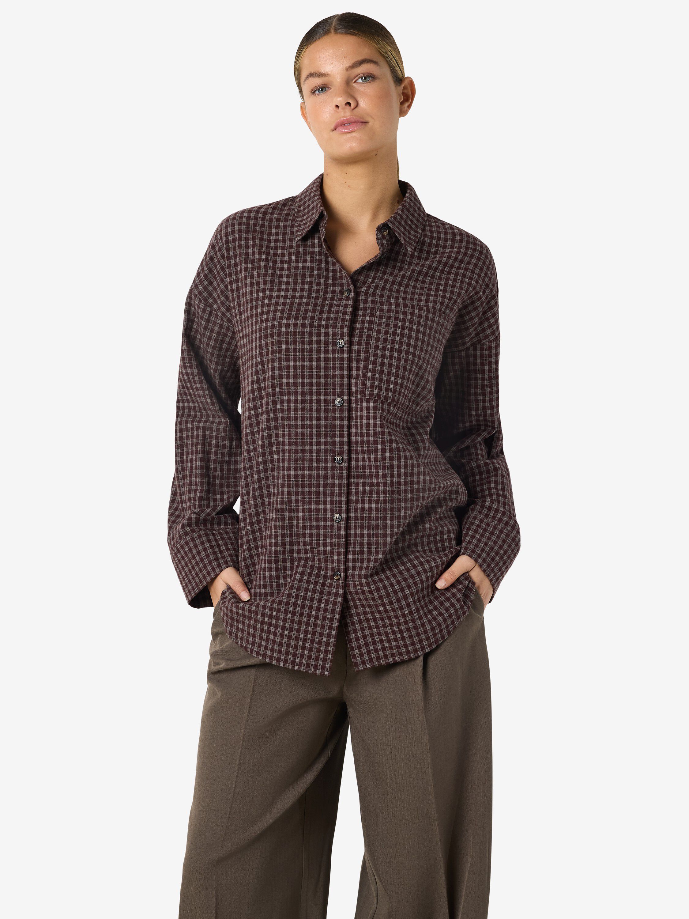 Nmhailey Zoe L/S Check Shirt /Tnt10