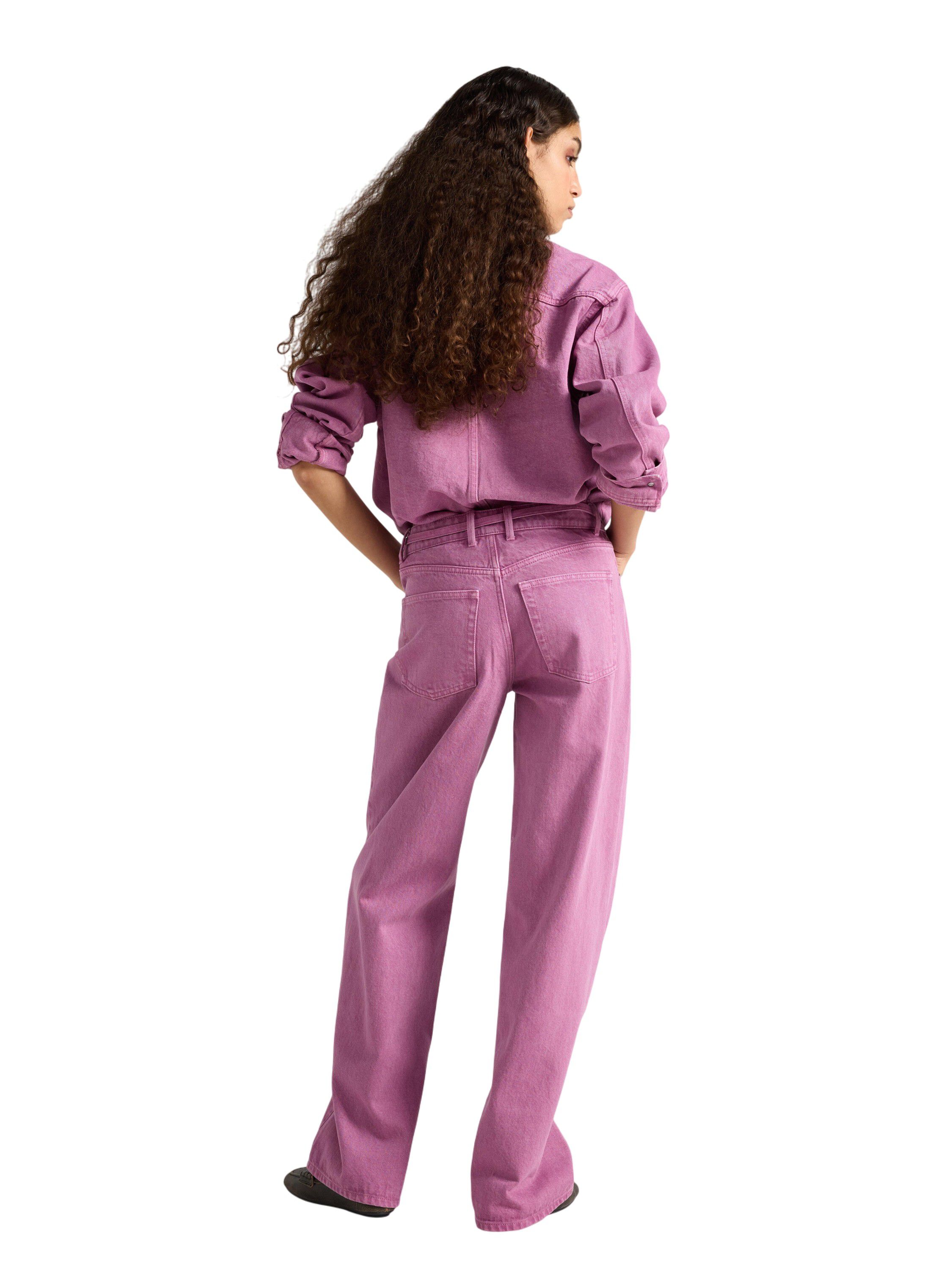 Trousers in twill with wide fit, re