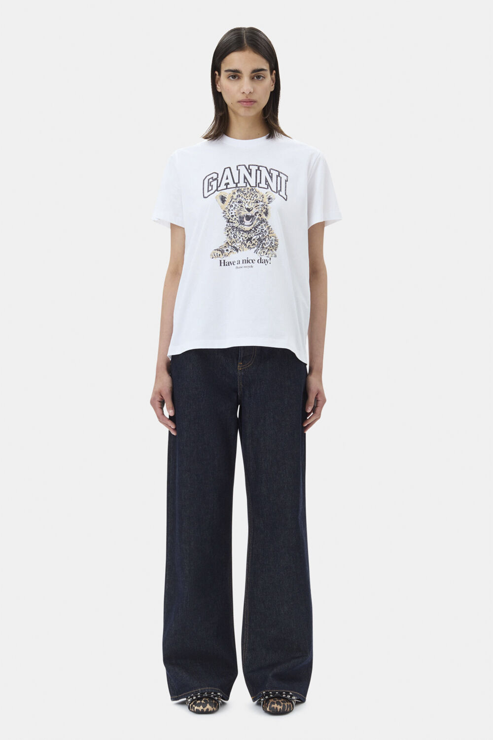 Basic Jersey Leopard Relaxed T-shir