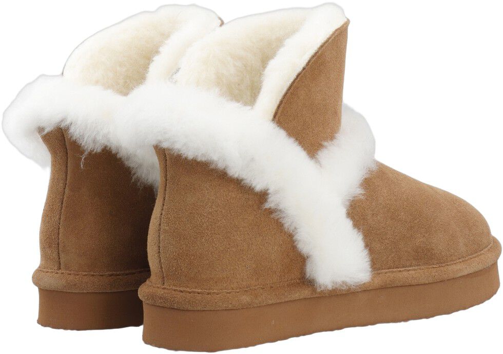 BIASNOW Flatform Fur Ankle Boot Suede