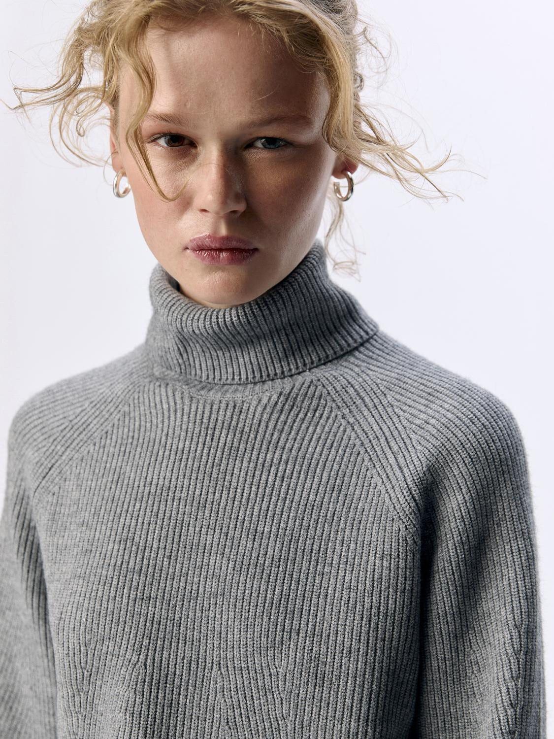 Objviola Ls Lo Rollneck Knit Noos