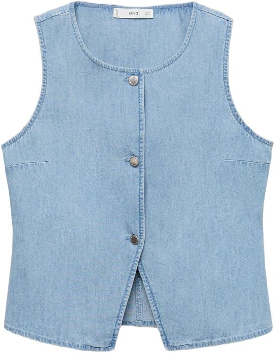 Buttoned denim gilet