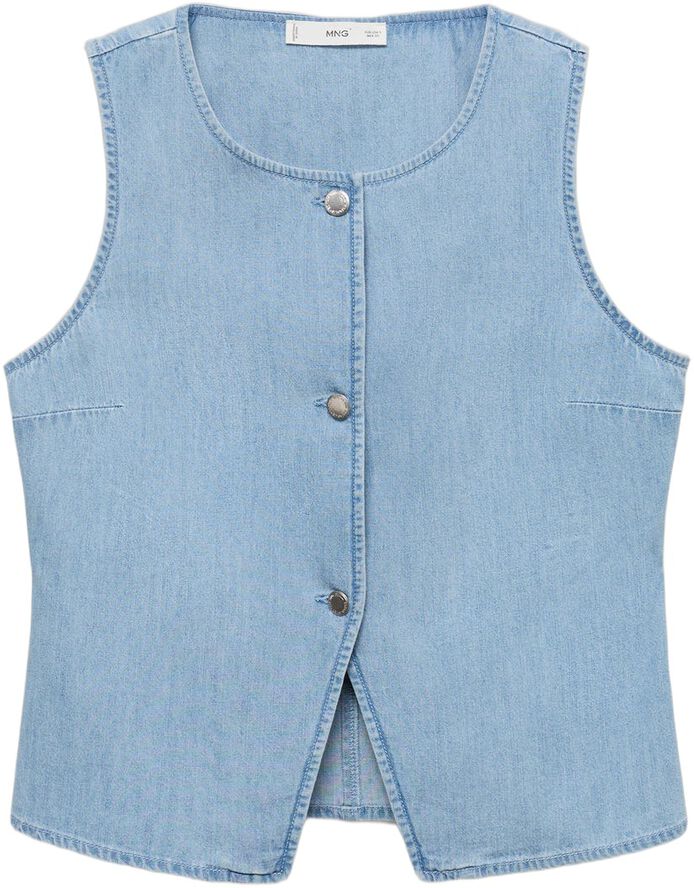 Buttoned denim gilet