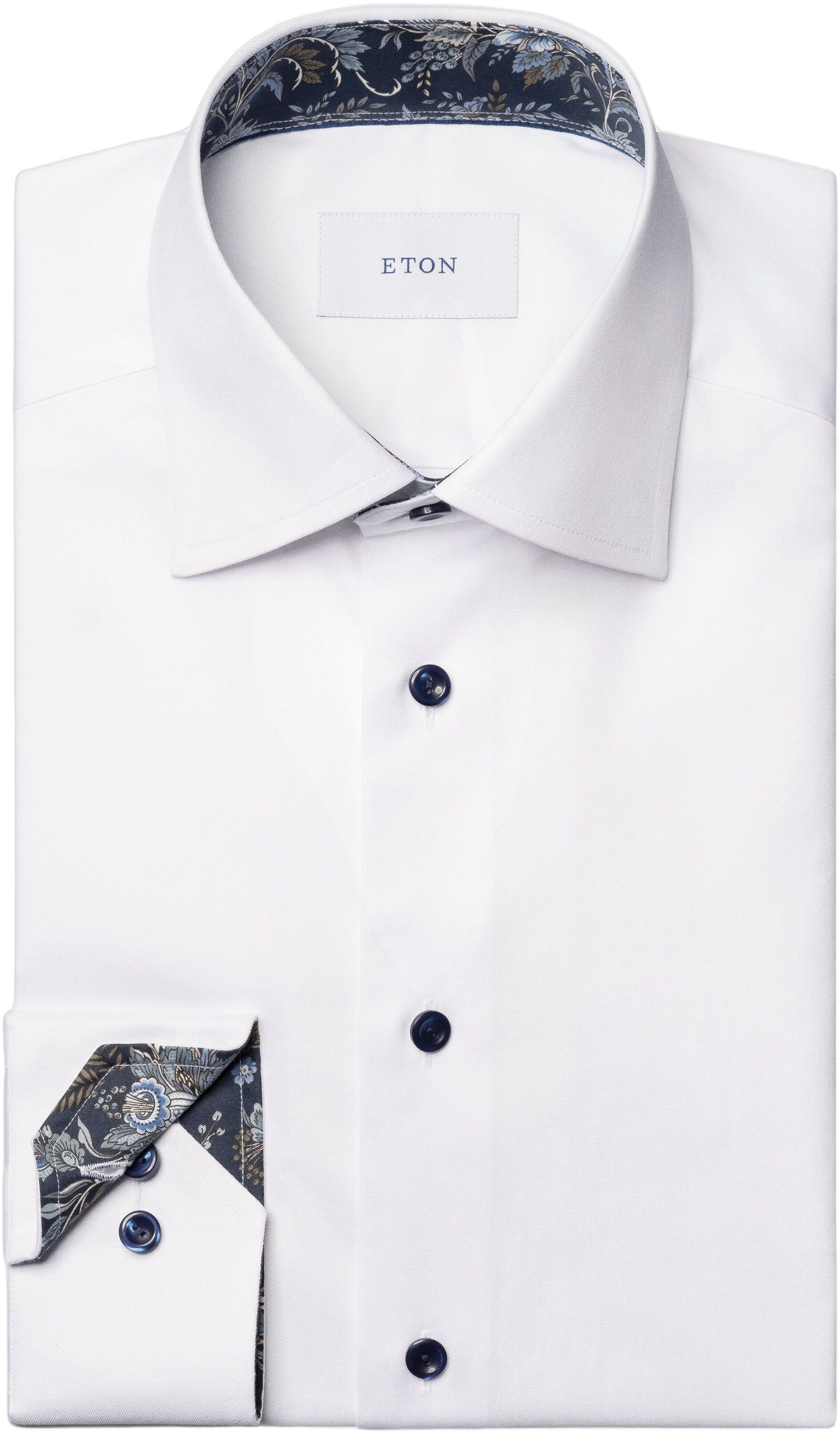 Slim Fit Floral Effect Signature Twill Shirt