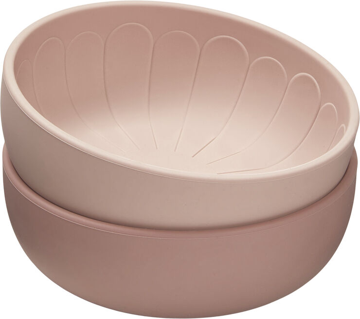 Silicone Bowls Flower, Rose Mix, 2-pack