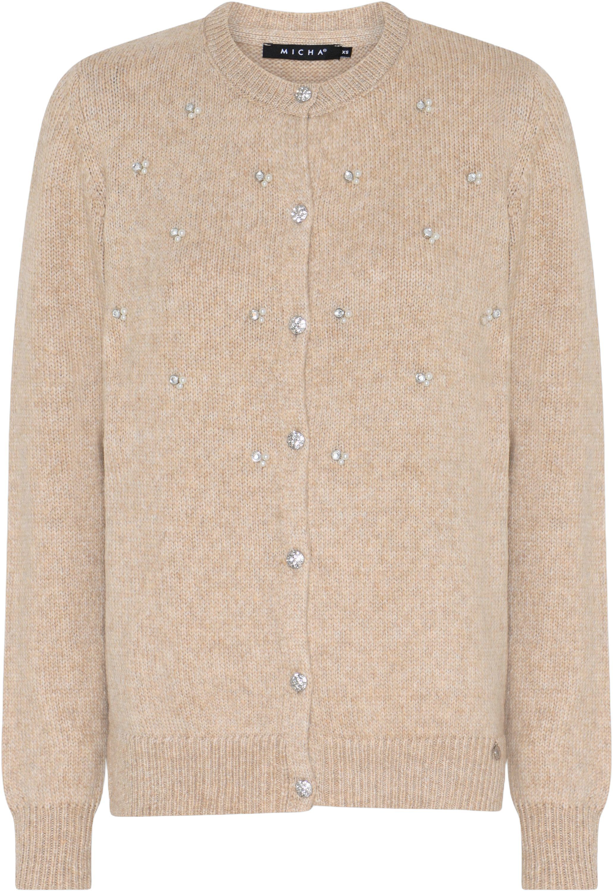 Cardigan_ Soft Melange Knit