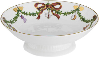 Star Fluted Christmas sk&aring;l p&aring; fot 18 cm