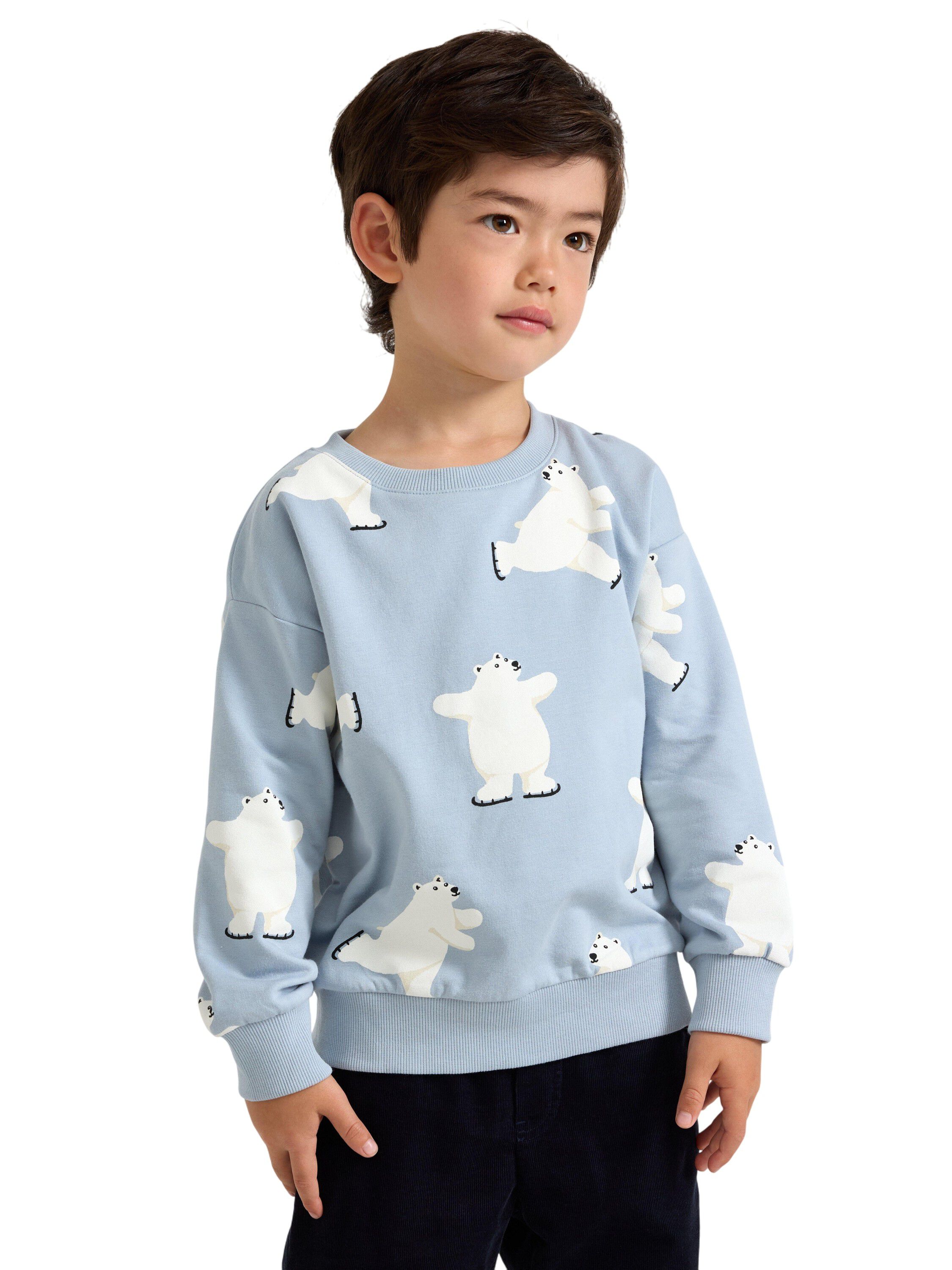 Bekv&auml;m sweatshirt i bomullstrik&aring; me