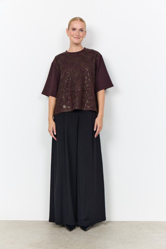 SC-BANU 345 T-shirt M&oslash;rk blomme