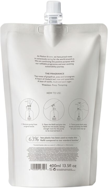 DELICIOUS RHUBARB & ROSE HAND WASH REFILL