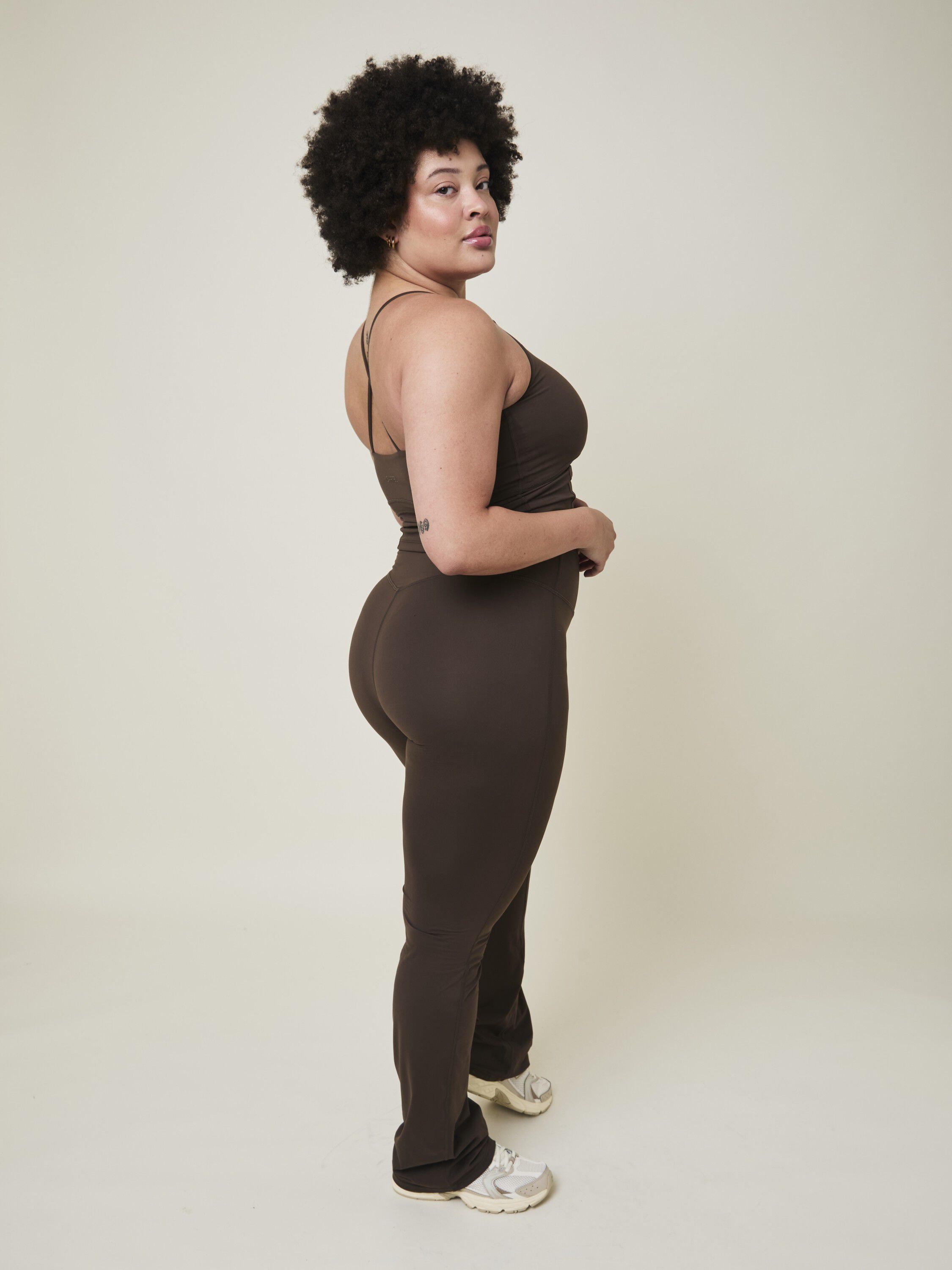 Art h&oslash;jtaljet flared leggings - Arabica