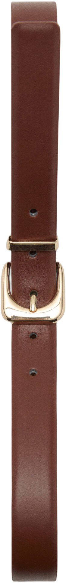 Leather effect belt with buckle