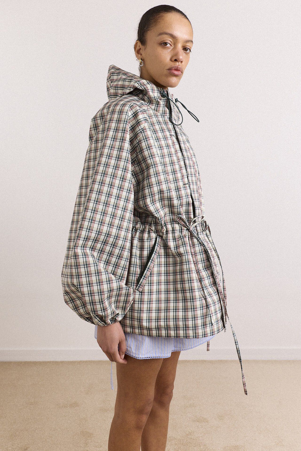 LIU RAINCOAT - ELDERBERRY CHECK