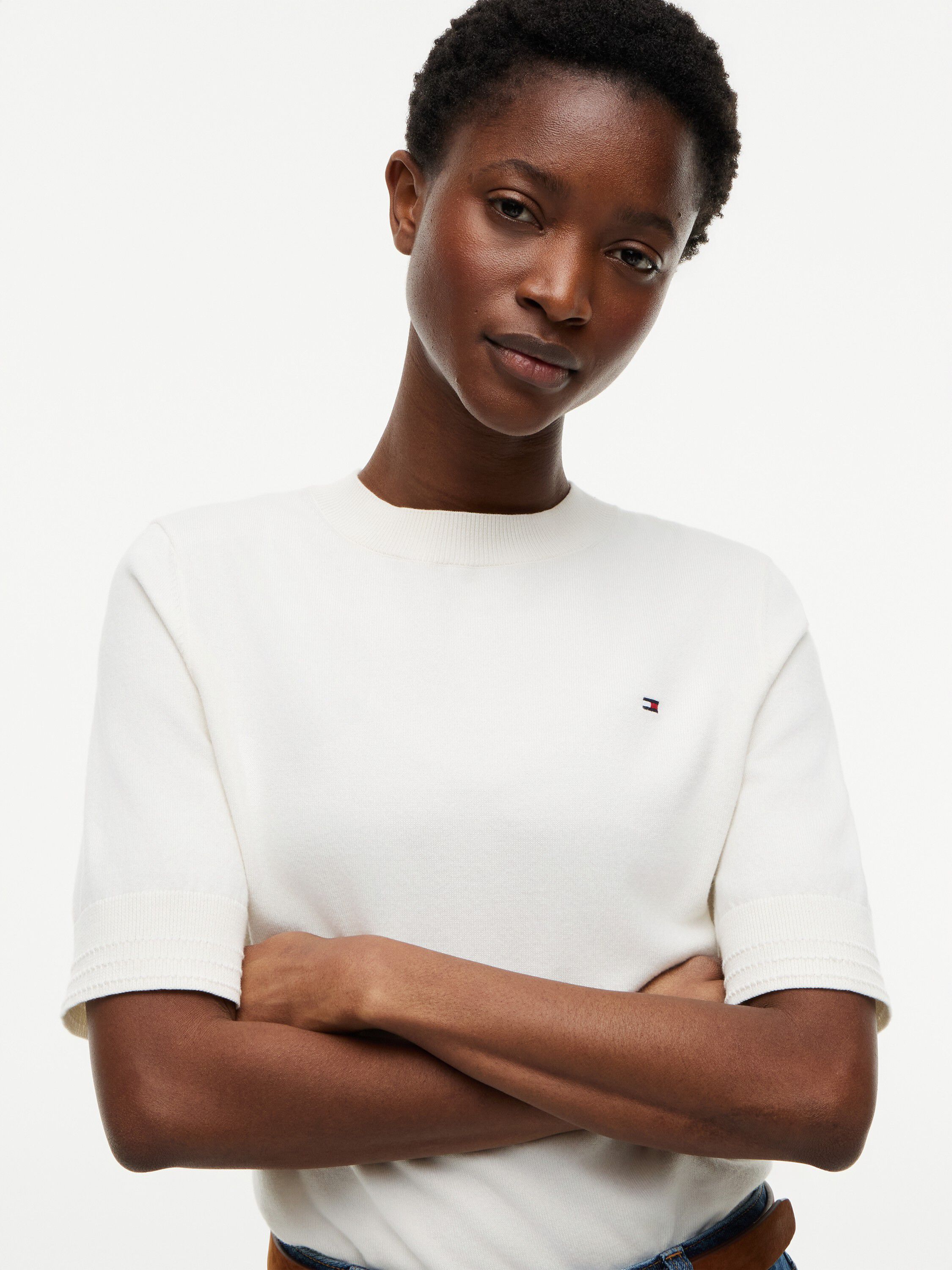 CO JERSEY FINE GG C-NK SS SWT