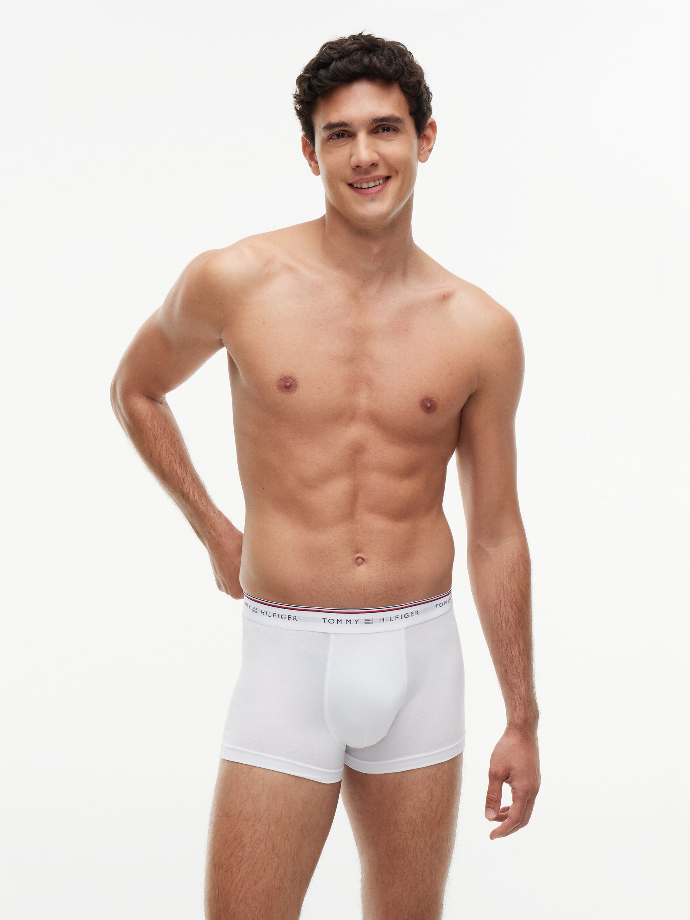 3-Pack Global Stripe Logo Waistband Trunks