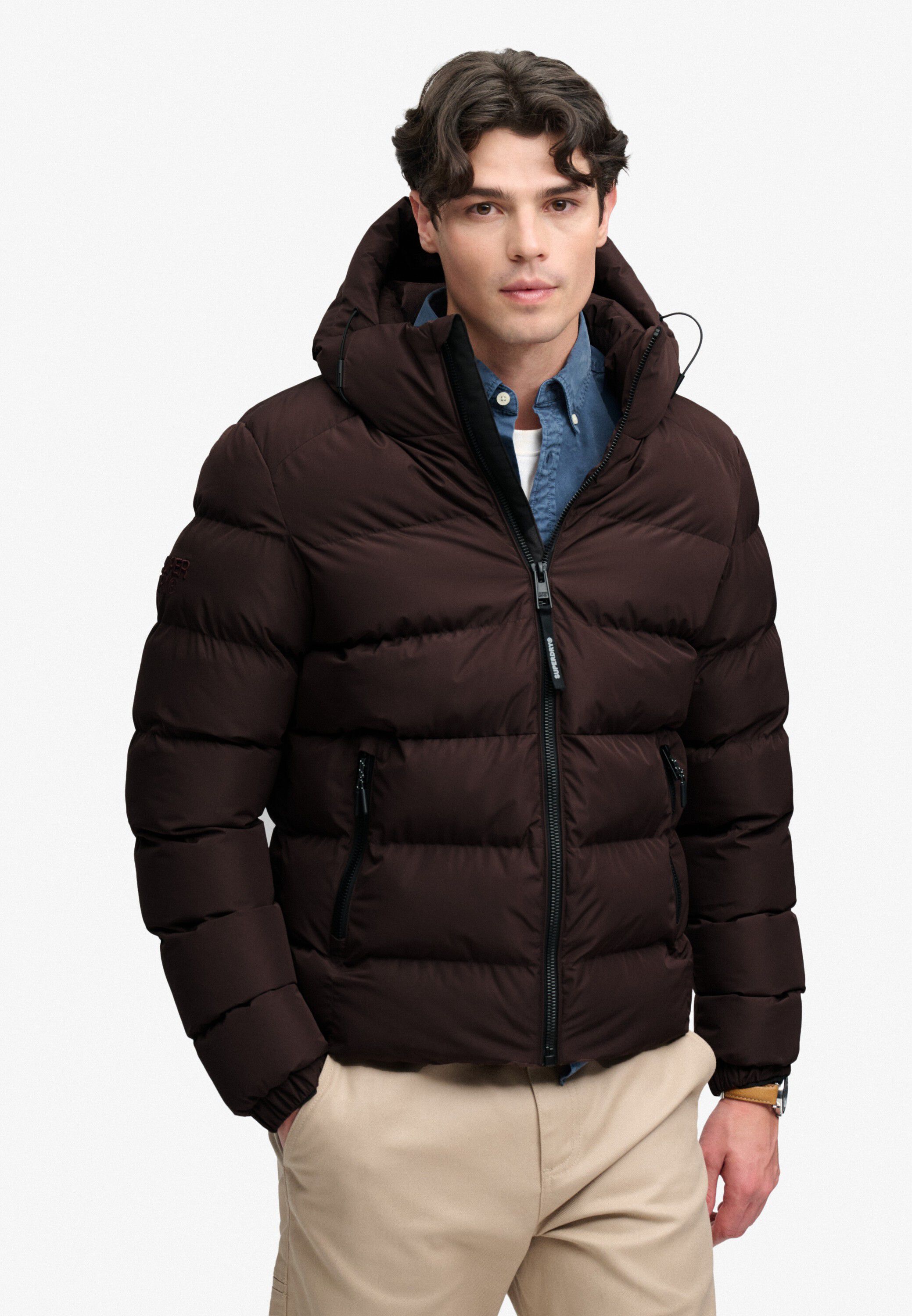HOODED SPORTS PUFFER JACKET