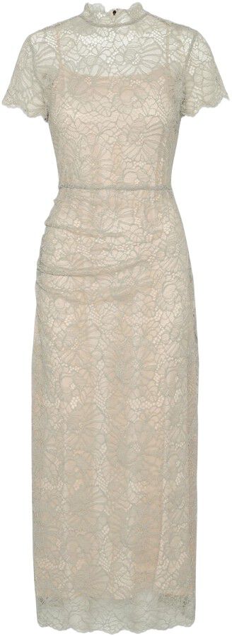 LACE LONG MIDI DRESS