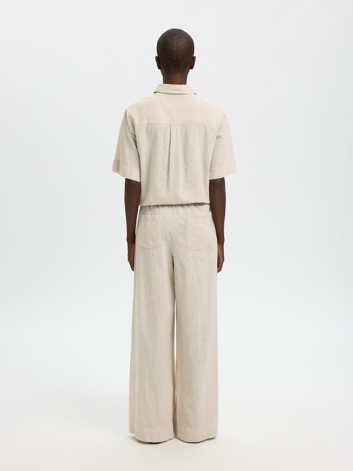 Slwluisa Mw Wide Linen Blend Pant Noos