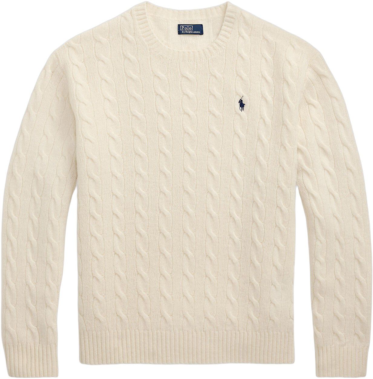 Cable Wool-Cashmere Crewneck Sweater