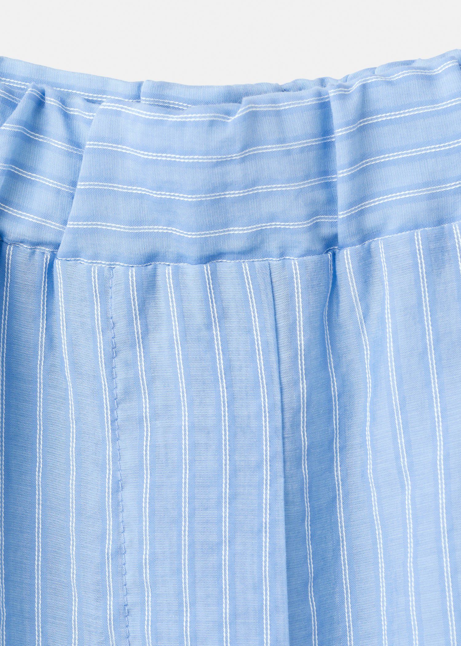 Striped lyocell shorts