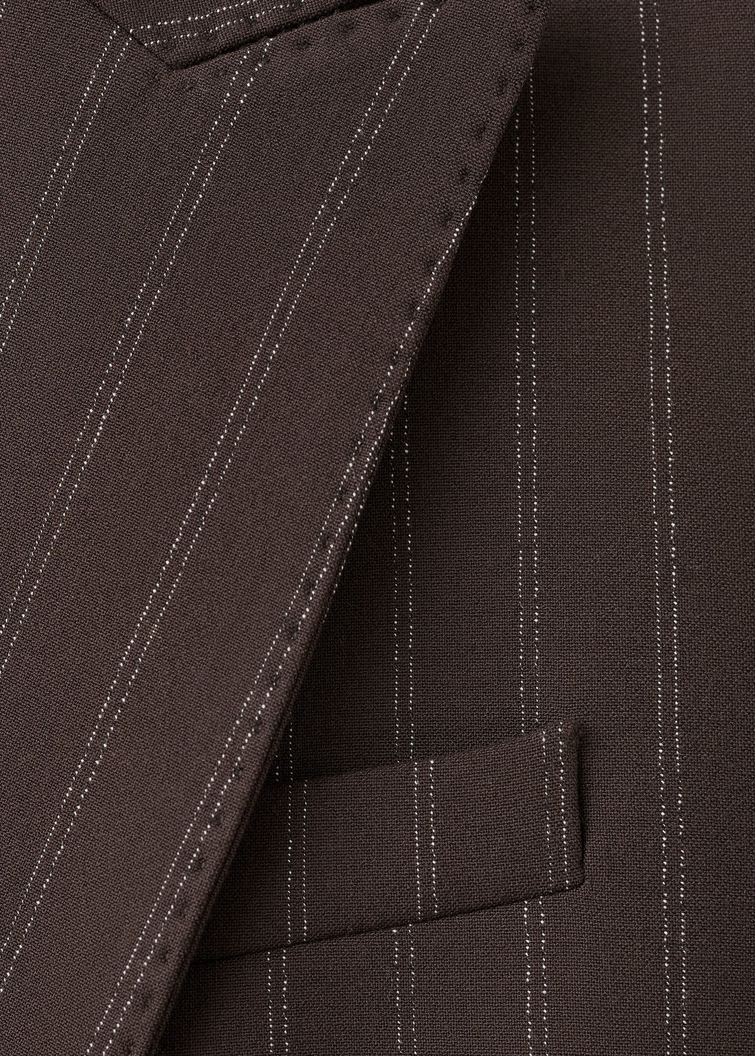 Double-breasted pinstripe suit jack