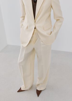 Low-rise lyocell trousers