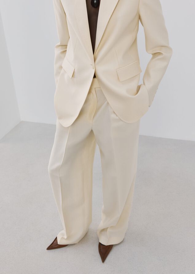 Low-rise lyocell trousers