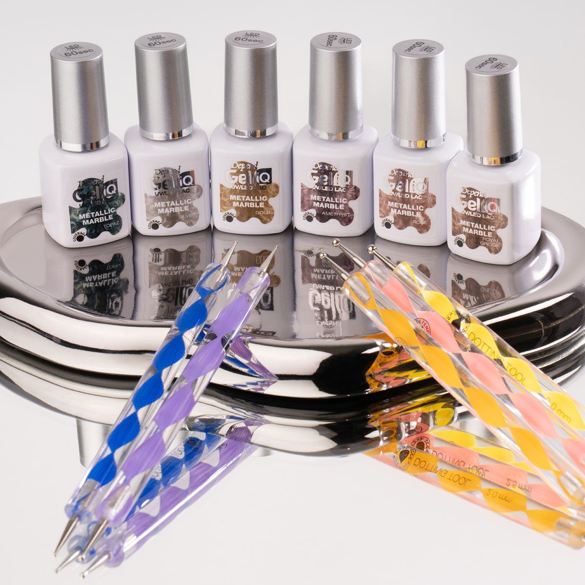 GeliQ Metallic Marble Silver