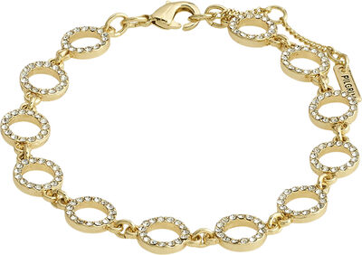 ROGUE recycled crystal halo bracelet gold-plated