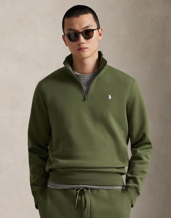 Double-Knit Quarter-Zip Pullover