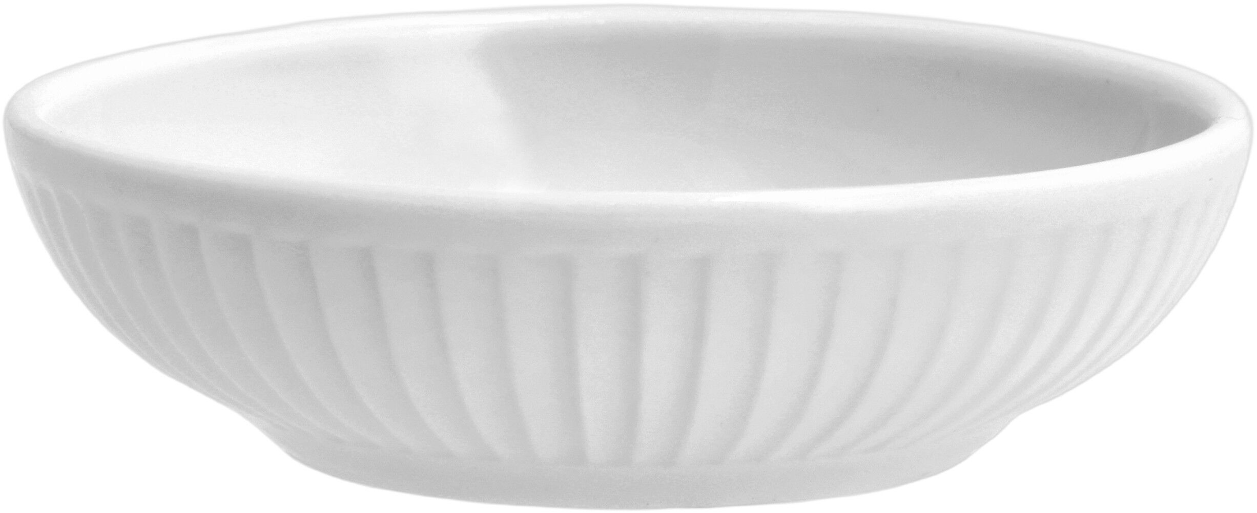 Sk&aring;l liten Pliss&eacute; 9 x 2,5 cm Vit