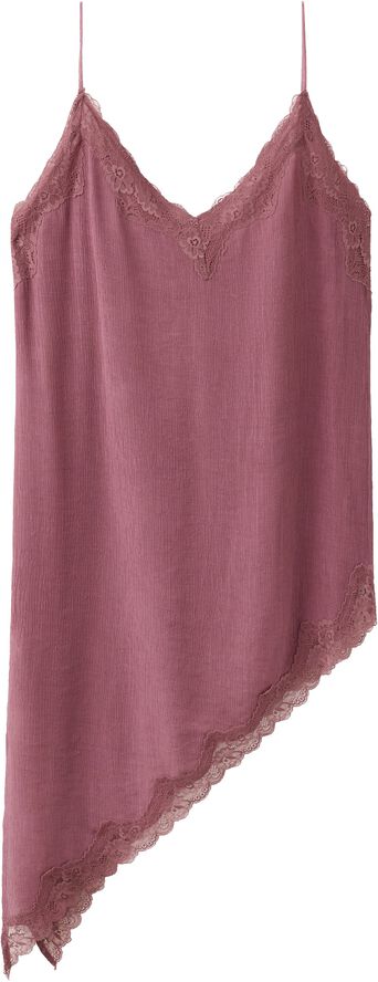Asymmetric lace camisole top