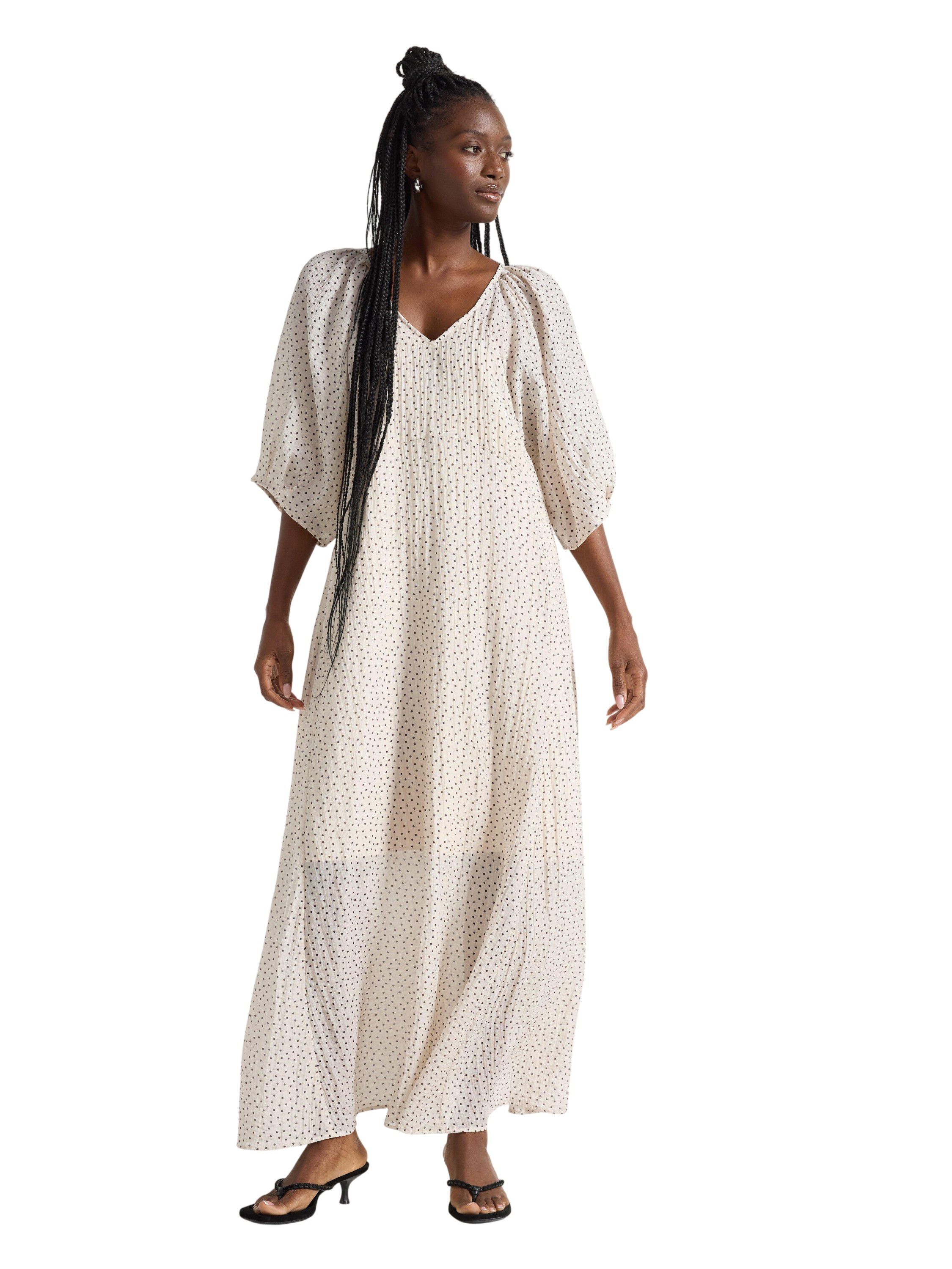 Woven maxi dress in soft viscose wi