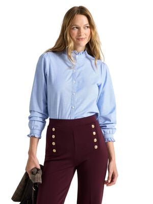 Stils&auml;ker skjorta med h&ouml;g halsrin