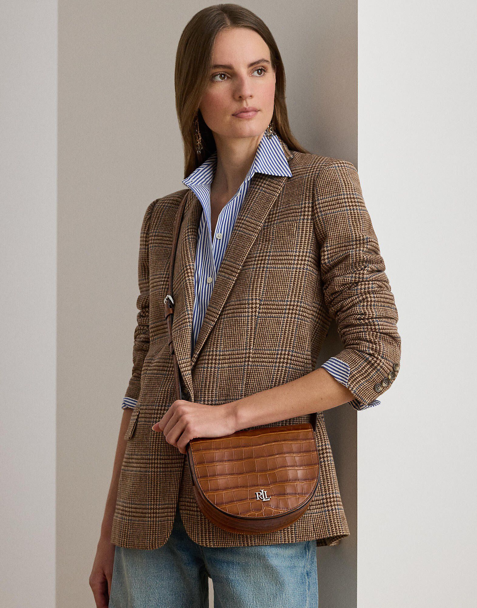 Croc-Embossed Medium Witley Crossbody