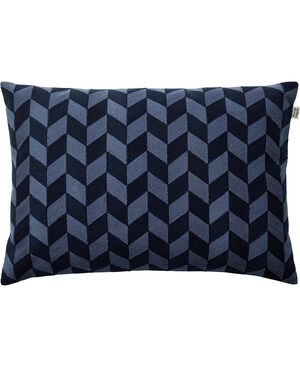 CHEVRON/BLÅ, PYNTEPUDE
