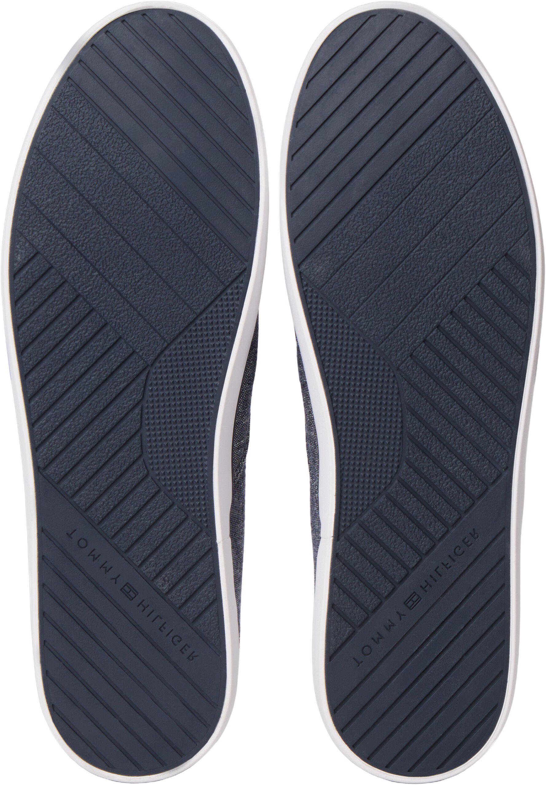 Linen Chambray Jacquard Slip-On Trainers