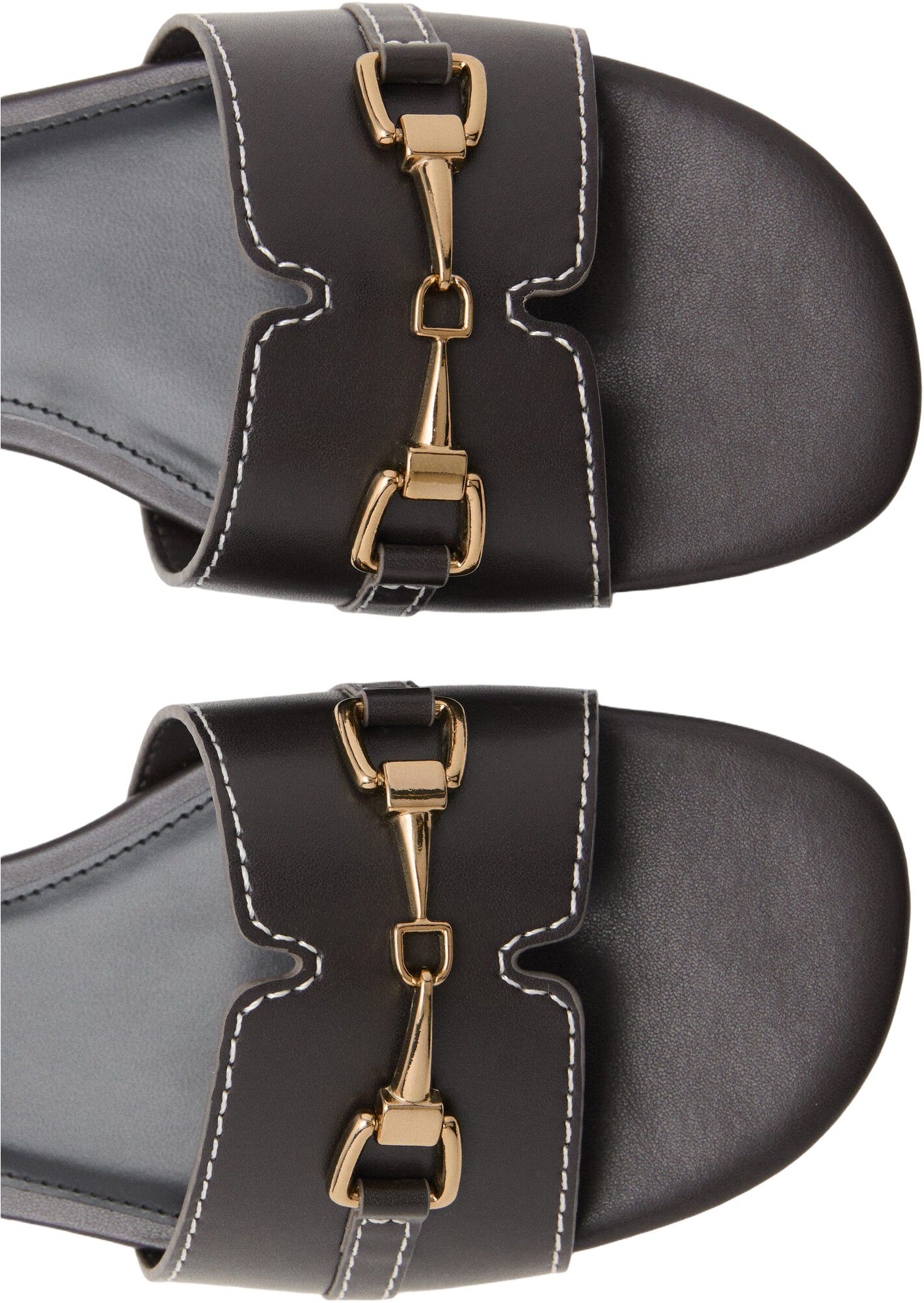 Metallic detail strap sandal